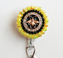 Load image into Gallery viewer, Golden Bee Retractable ID Badge Reel