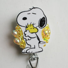 Load image into Gallery viewer, Snoopy And Woodstock Retractable ID Badge Reel