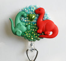 Load image into Gallery viewer, Dino Buddies Retractable ID Badge Reel