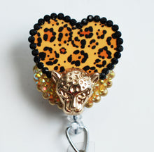 Load image into Gallery viewer, Cheetah Retractable ID Badge Reel