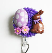 Load image into Gallery viewer, Purply Easter Retractable ID Badge Reel