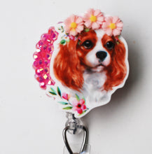 Load image into Gallery viewer, Cavalier King Charles Spaniel Retractable ID Badge Reel
