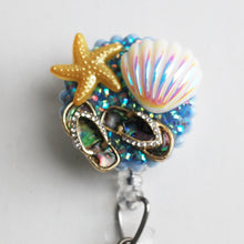 Load image into Gallery viewer, Fancy Flip Flops Retractable ID Badge Reel