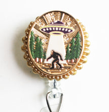 Load image into Gallery viewer, Sasquatch Is Real Retractable ID Badge Reel