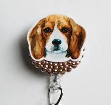 Load image into Gallery viewer, Beagle Retractable ID Badge Reel