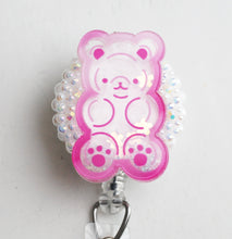 Load image into Gallery viewer, Gummy Bear Shaker Retractable ID Badge Reel