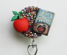 Load image into Gallery viewer, Snow White Book And Poison Apple Retractable ID Badge Reel
