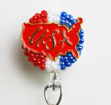 Load image into Gallery viewer, USA Retractable ID Badge Reel