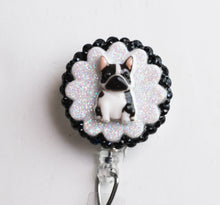 Load image into Gallery viewer, French Bulldog Retractable ID Badge Reel