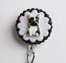 Load image into Gallery viewer, French Bulldog Retractable ID Badge Reel