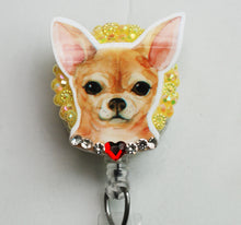 Load image into Gallery viewer, Chihuahua Pretty Retractable ID Badge Reel