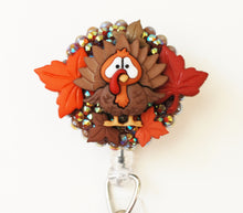 Load image into Gallery viewer, Thanksgiving Turkey Retractable ID Badge Reel