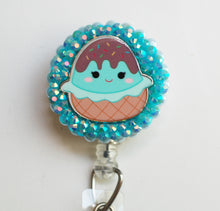 Load image into Gallery viewer, Ice-Cream Sundae Squishmallow Retractable ID Badge Reel