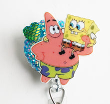 Load image into Gallery viewer, SpongeBob And Patrick Retractable ID Badge Reel