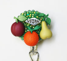 Load image into Gallery viewer, Vegan's Love Fruit Retractable ID Badge Reel