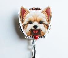 Load image into Gallery viewer, Yorkshire Terrier Retractable ID Badge Reel