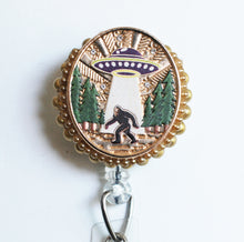 Load image into Gallery viewer, Sasquatch Is Real Retractable ID Badge Reel