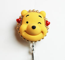 Load image into Gallery viewer, Winking Winnie The Pooh Retractable ID Badge Reel