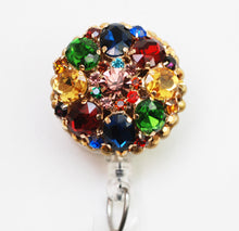 Load image into Gallery viewer, Bling Colored Rhinestones ID Badge Reel