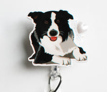 Load image into Gallery viewer, Australian Shepard Retractable ID Badge Reel