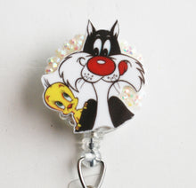 Load image into Gallery viewer, Slyvester And Tweety Bird Retractable ID Badge Reel