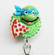 Load image into Gallery viewer, Teenage Mutant Ninja Turtle Leonardo Retractable ID Badge Reel