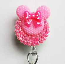 Load image into Gallery viewer, Minnie Mouse In The Pink Retractable ID Badge Reel