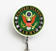 Load image into Gallery viewer, United States Army Retractable ID Badge Reel