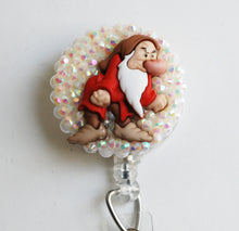 Load image into Gallery viewer, Snow White's Grumpy Retractable ID Badge Reel