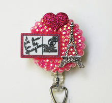 Load image into Gallery viewer, I Love Paris In The Spring Time Retractable ID Badge Reel