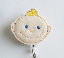 Load image into Gallery viewer, Beautiful Baby Boy Retractable ID Badge Reel