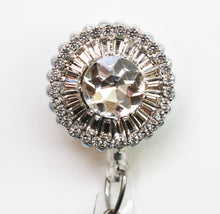 Load image into Gallery viewer, Bling Rhinestone Circle Retractable ID Badge Reels