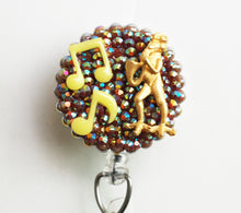 Load image into Gallery viewer, Frog With A Sax Retractable ID Badge Reel