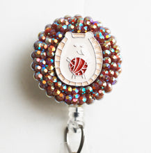 Load image into Gallery viewer, Hedgehog Yarn Helper Retractable ID Badge Reel