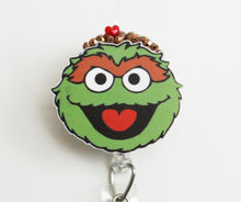 Load image into Gallery viewer, Oscar The Grouch Retractable ID Badge Reel