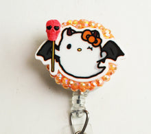 Load image into Gallery viewer, Hello Kitty Halloween Bat Retractable ID Badge Reel