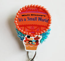 Load image into Gallery viewer, It's A Small World Retractable ID Badge Reel