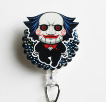 Load image into Gallery viewer, Jigsaw Saw Puppet Retractable ID Badge Reel