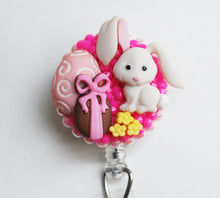 Load image into Gallery viewer, Easter Bunny Retractable ID Badge Reel