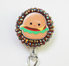 Load image into Gallery viewer, Cheeseburger Squishmallow Retractable ID Badge Reel