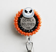 Load image into Gallery viewer, Jack Skellington Dearly Beloved Retractable ID Badge Reel