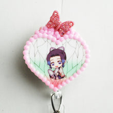 Load image into Gallery viewer, Anime Girl Retractable ID Badge Reel