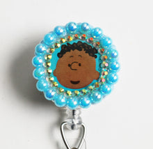 Load image into Gallery viewer, Peanuts Franklin Retractable ID Badge Reel
