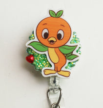 Load image into Gallery viewer, Orange Bird Retractable ID Badge Reel