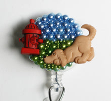 Load image into Gallery viewer, Fire Hydrant Dog Retractable ID Badge Reel