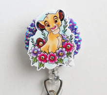 Load image into Gallery viewer, Simba From Lion King In Spring Retractable ID Badge Reel