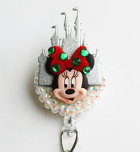 Load image into Gallery viewer, Minnie Mouse Christmas Retractable ID Badge Reel