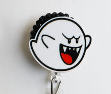 Load image into Gallery viewer, Boo From Mario Bros Retractable ID Badge Reel