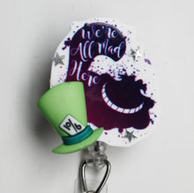 Load image into Gallery viewer, Cheshire Cat Retractable ID Badge Reel