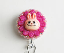 Load image into Gallery viewer, Labubu In Pink Retractable ID Badge Reel
